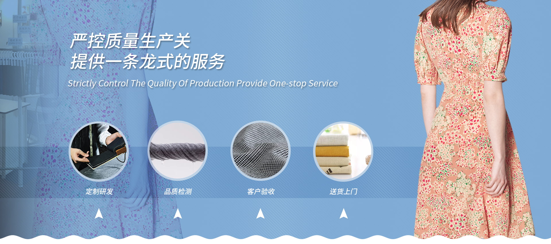 嚴控質(zhì)量生產(chǎn)關 提供面料定制一條龍式的服務